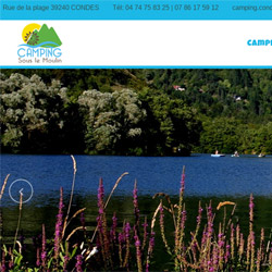 Site du Camping Jura, lac de Coiselet : locations mobil home lac Jura